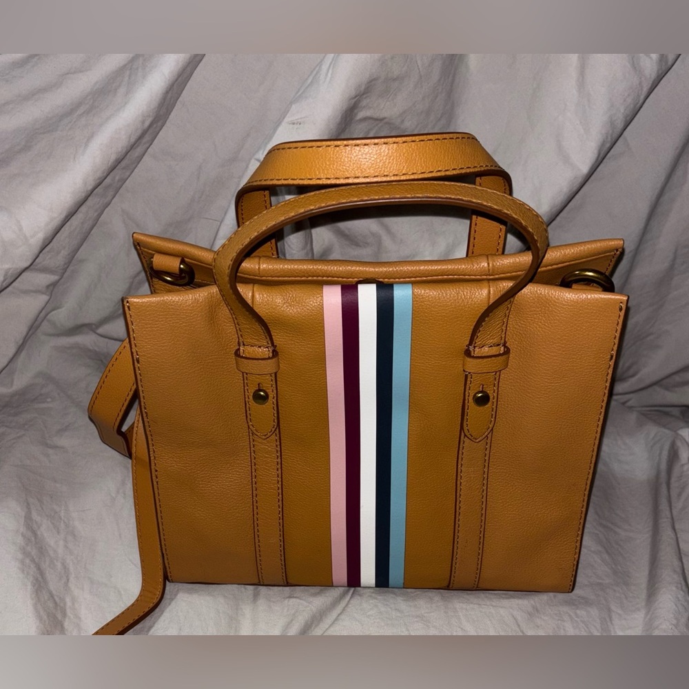 Fossil Kingston satchel sand and matching Fossil Jori bifold sand wallet